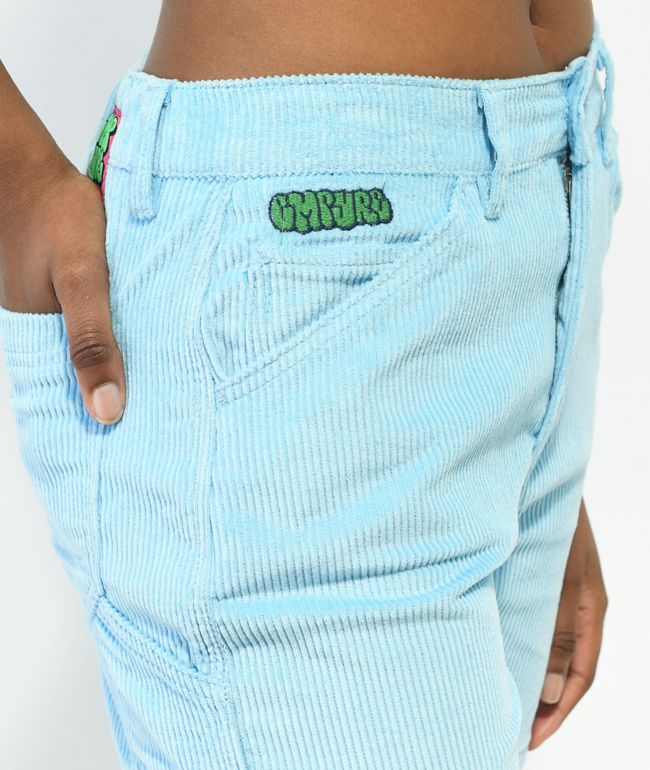 Empyre Laurel Blue Corduroy Carpenter Shorts - thumbnail 3