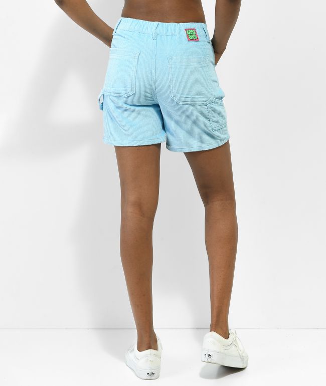 Empyre Laurel Blue Corduroy Carpenter Shorts - thumbnail 2
