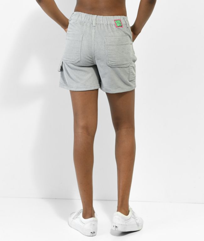 Empyre Laurel Carp Grey Corduroy Skate Shorts - thumbnail 2