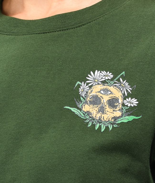 Empyre Laynie Skeleton Red Rose Green T-Shirt - thumbnail 3