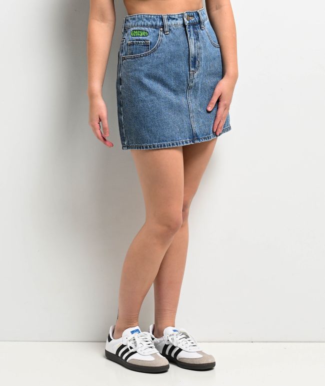 Empyre Leah Billie Wash Blue Denim Skirt