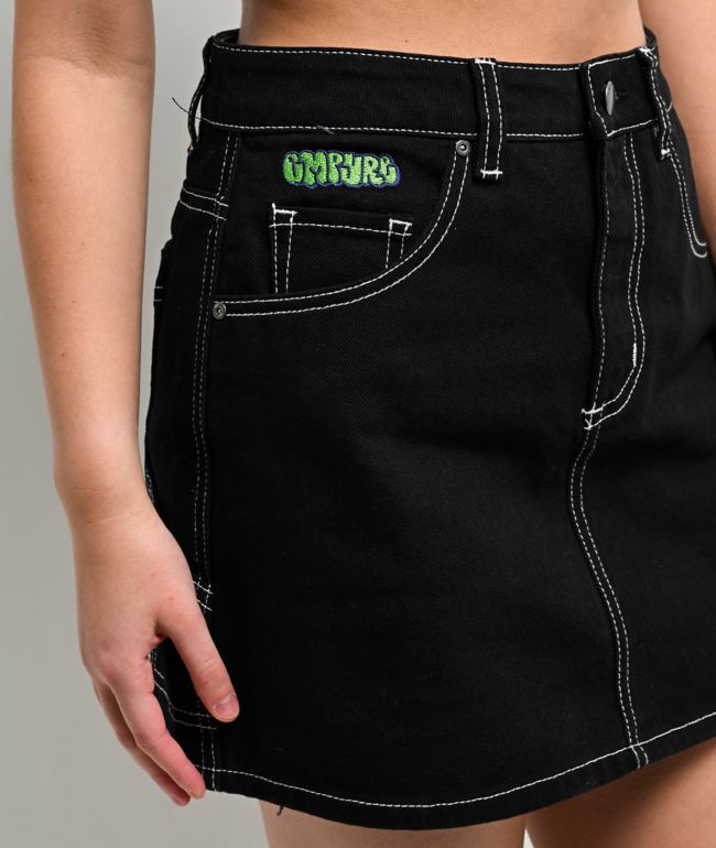 Empyre Leah Black Carpenter Skirt - thumbnail 3