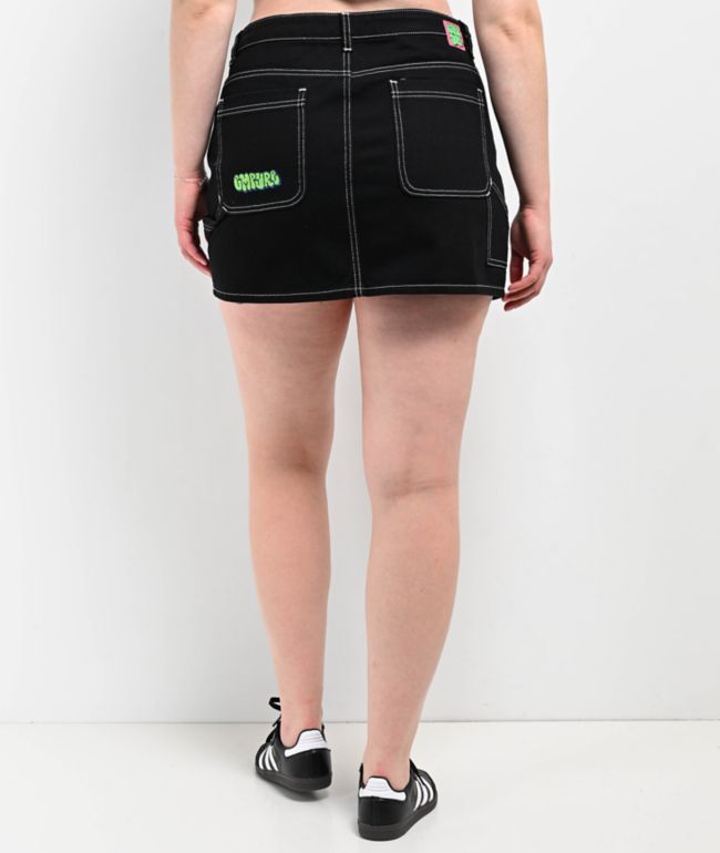 Empyre Leah Black Carpenter Skirt - thumbnail 2