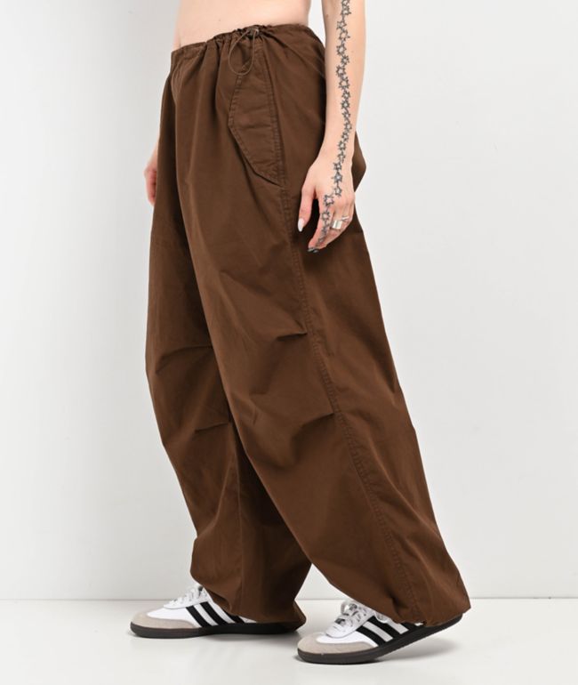 Empyre Lola Brown Parachute Pants - thumbnail 3