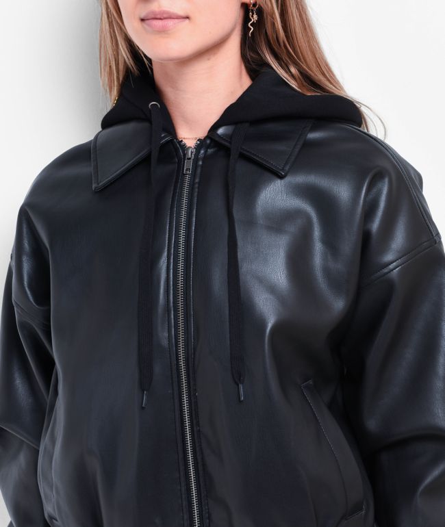 Empyre Lorelei Black Bomber Jacket - thumbnail 3