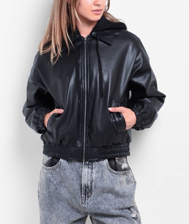 Empyre Lorelei Black Bomber Jacket - thumbnail 2