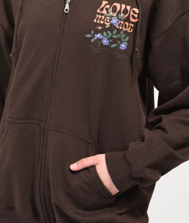 Empyre Love Me Not Brown Zip Hoodie - thumbnail 3