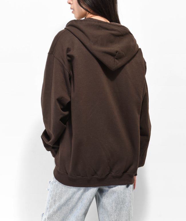 Empyre Love Me Not Brown Zip Hoodie - thumbnail 2
