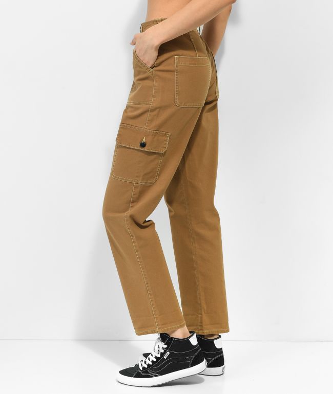 Empyre Marlo Bronze Brown Canvas Cargo Pants - thumbnail 3