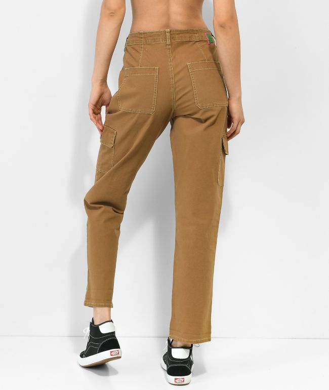 Empyre Marlo Bronze Brown Canvas Cargo Pants - thumbnail 2