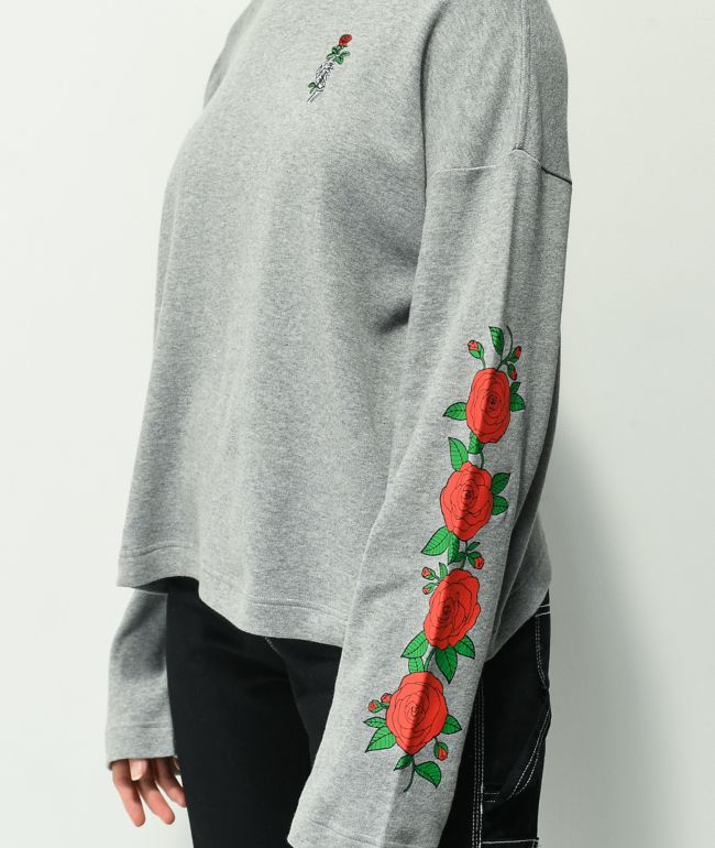 Empyre Reelah Rose Grey Long Sleeve T-Shirt - thumbnail 3