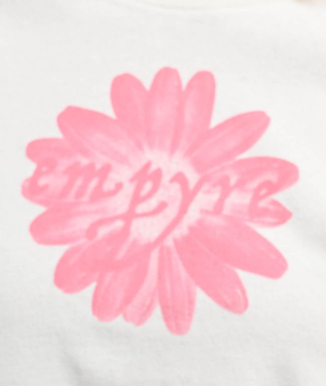 Empyre Ricky Flower Cream Crop T-Shirt - thumbnail 3