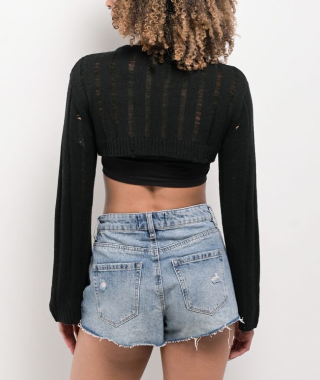 Empyre Samara Black Shrug Sweater - thumbnail 2