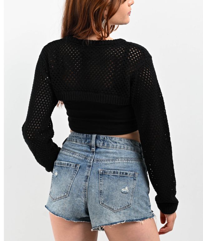 Empyre Shan Black Shrug Sweater - thumbnail 2
