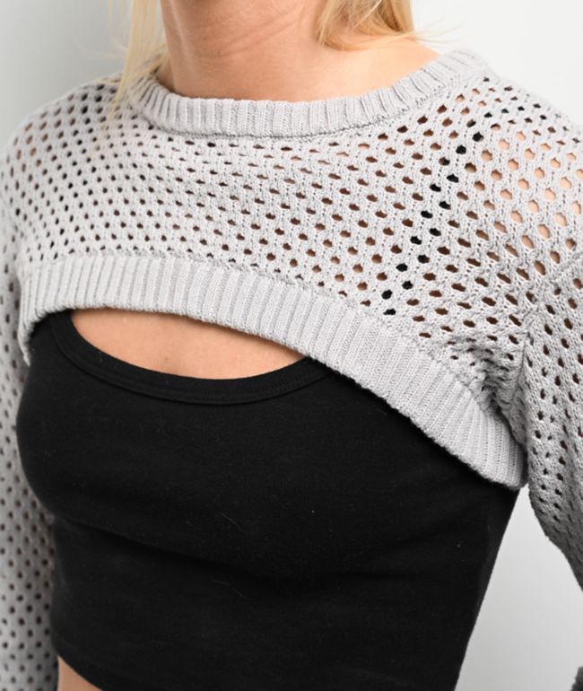 Empyre Shan Grey Shrug Sweater - thumbnail 3