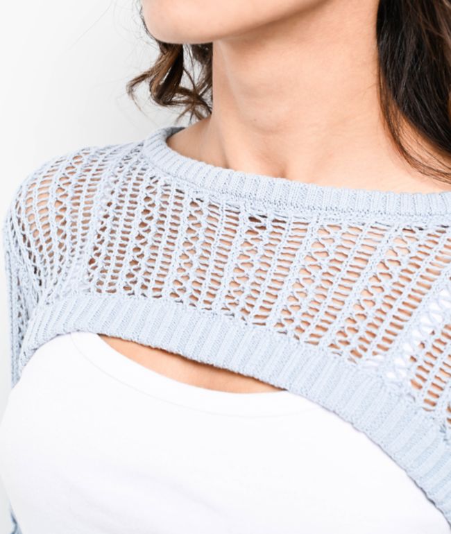 Empyre Shan Light Blue Shrug Sweater - thumbnail 3