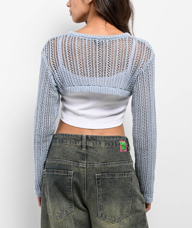 Empyre Shan Light Blue Shrug Sweater - thumbnail 2