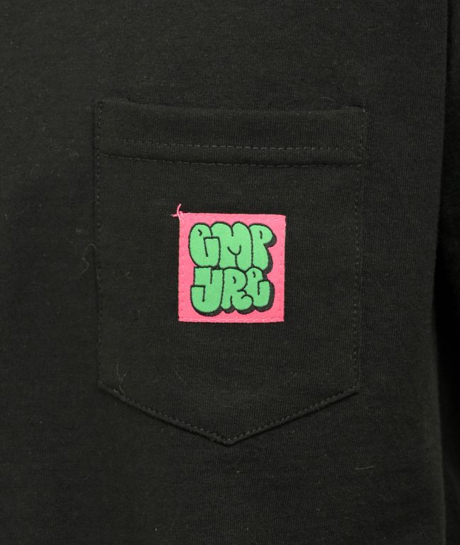Empyre Stacked Logo Black Crop T-Shirt - thumbnail 2