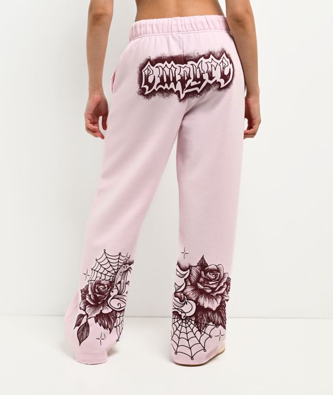 Empyre Stella Pink Wide Leg Sweatpants - thumbnail 2