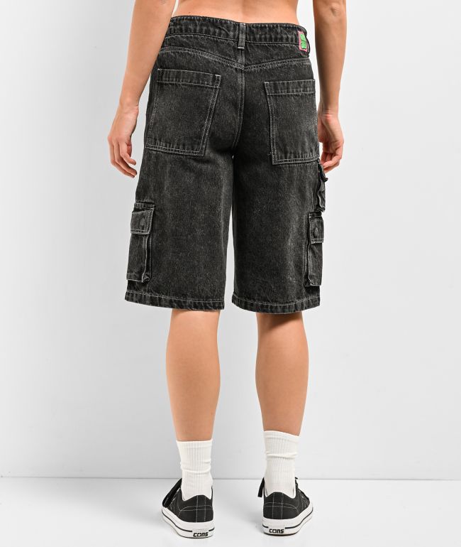 Empyre Sydney Bold Black Wash Cargo Shorts - thumbnail 2