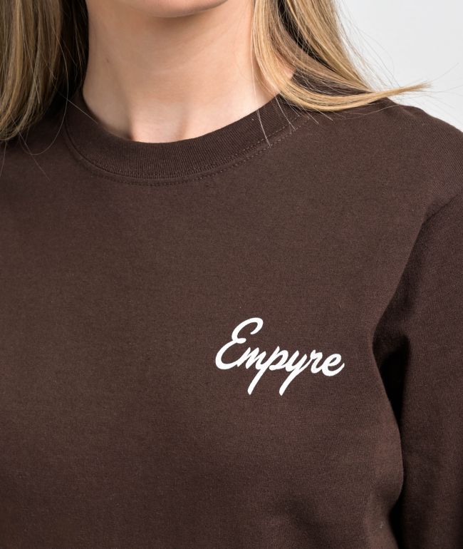 Empyre Talk Is Cheap Brown Long Sleeve T-Shirt - thumbnail 3