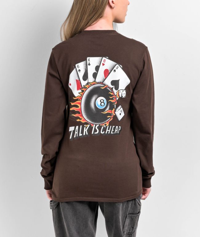 Empyre Talk Is Cheap Brown Long Sleeve T-Shirt