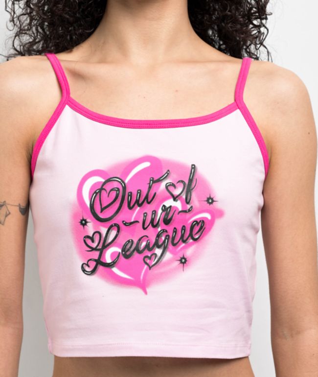 Empyre Terrie Pink Crop Tank Top - thumbnail 3