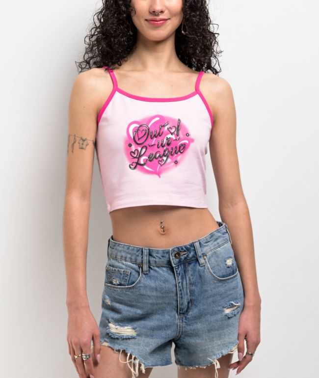 Empyre Terrie Pink Crop Tank Top