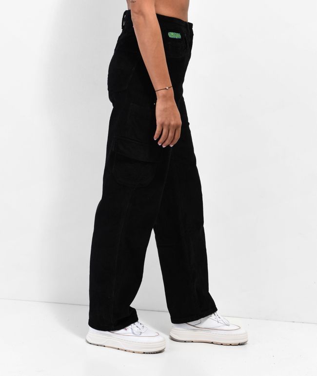 Empyre Tori Black Corduroy Cargo Skate Pants - thumbnail 3