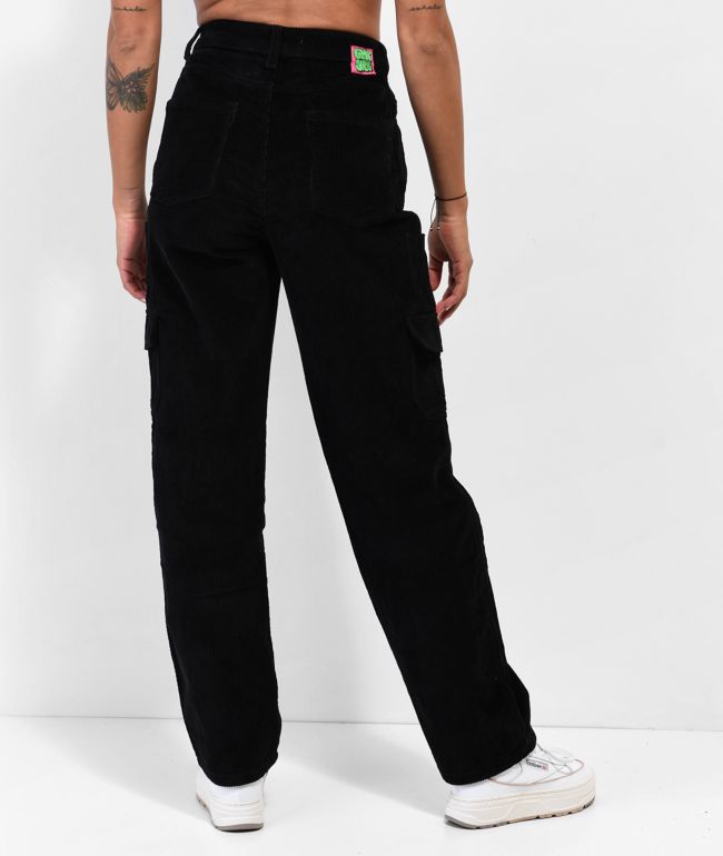 Empyre Tori Black Corduroy Cargo Skate Pants - thumbnail 2