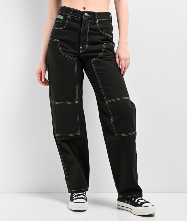 Empyre Tori Black Double Knee Carpenter Pants