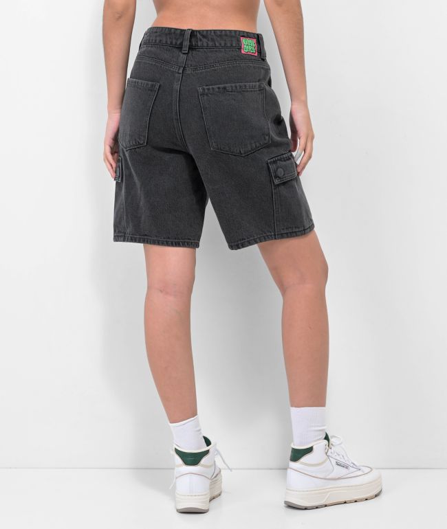 Empyre Tori Coal Denim Cargo Shorts - thumbnail 2