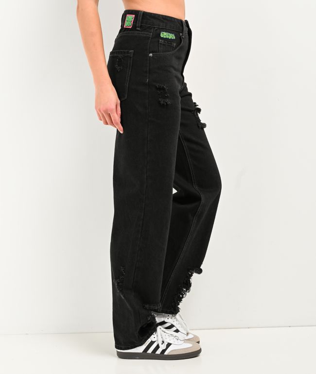 Empyre Tori Destroyed Sabbath Black Wash Skate Jeans - thumbnail 3