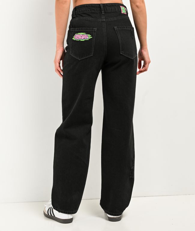 Empyre Tori Destroyed Sabbath Black Wash Skate Jeans - thumbnail 2