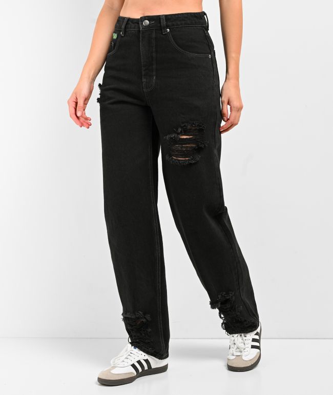 Empyre Tori Destroyed Sabbath Black Wash Skate Jeans