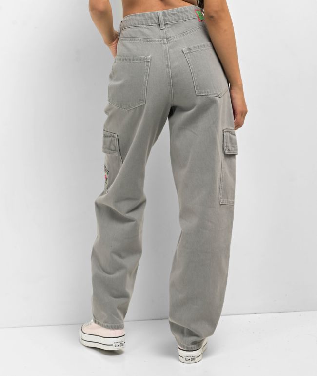 Empyre Tori Porkchop Pocket Grey Cargo Skate Jeans - thumbnail 2