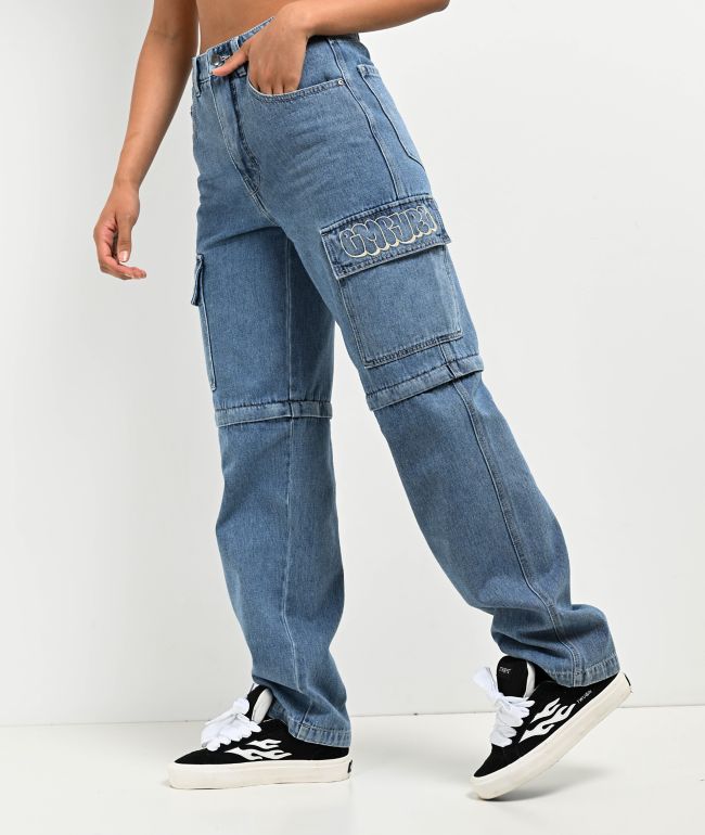 Empyre Tori Shindig Blue Zip Off Cargo Jeans - thumbnail 3