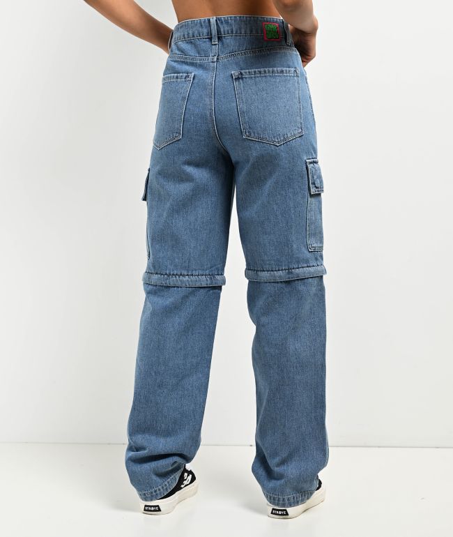 Empyre Tori Shindig Blue Zip Off Cargo Jeans - thumbnail 2