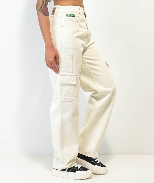 Empyre Tori White Cargo Skate Jeans - thumbnail 3
