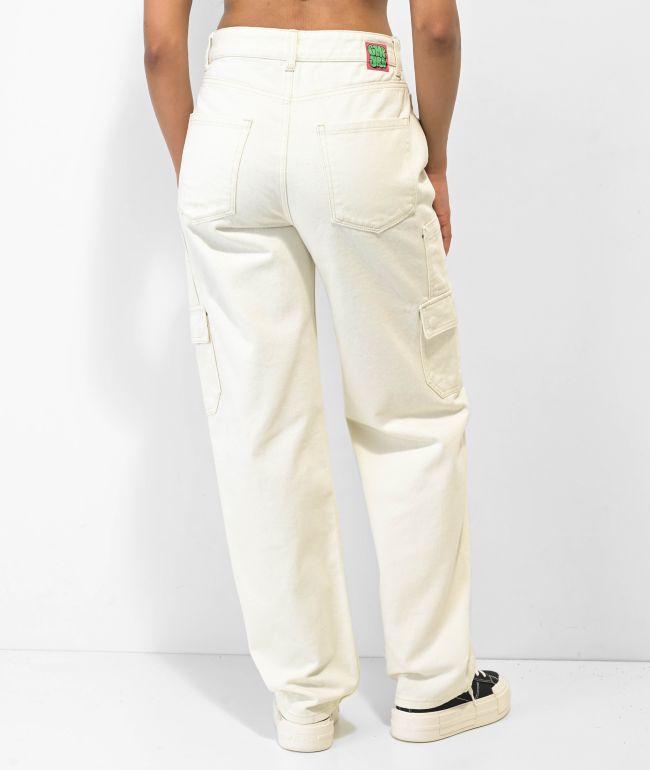 Empyre Tori White Cargo Skate Jeans - thumbnail 2