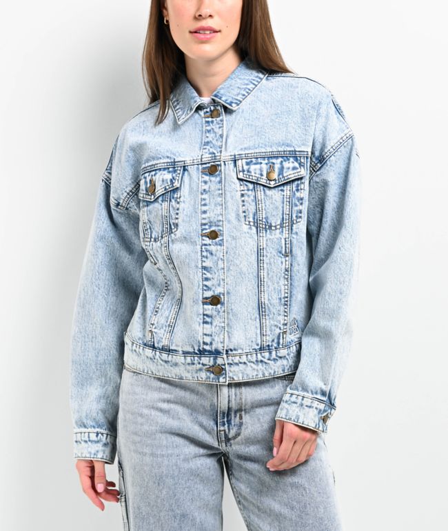 Empyre Trucker Light Blue Wash Button Up Denim Jacket - thumbnail 3