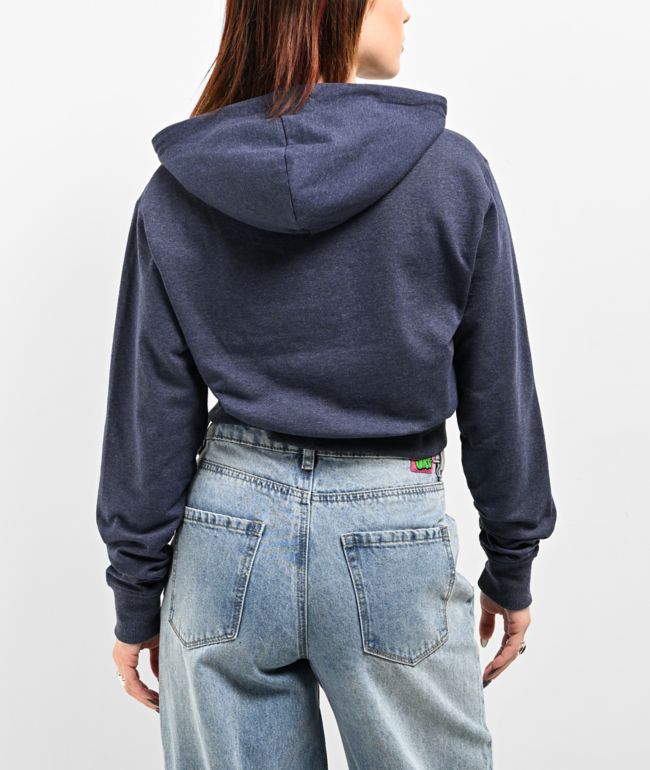 Empyre With Love Blue Crop Zip Hoodie - thumbnail 2