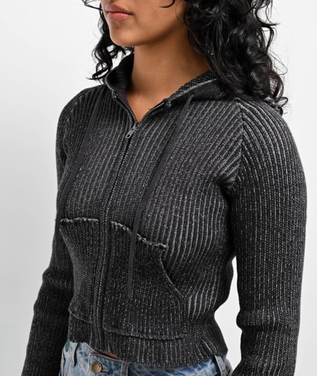 Empyre Zippy Limestone Crop Zip Hoodie - thumbnail 3
