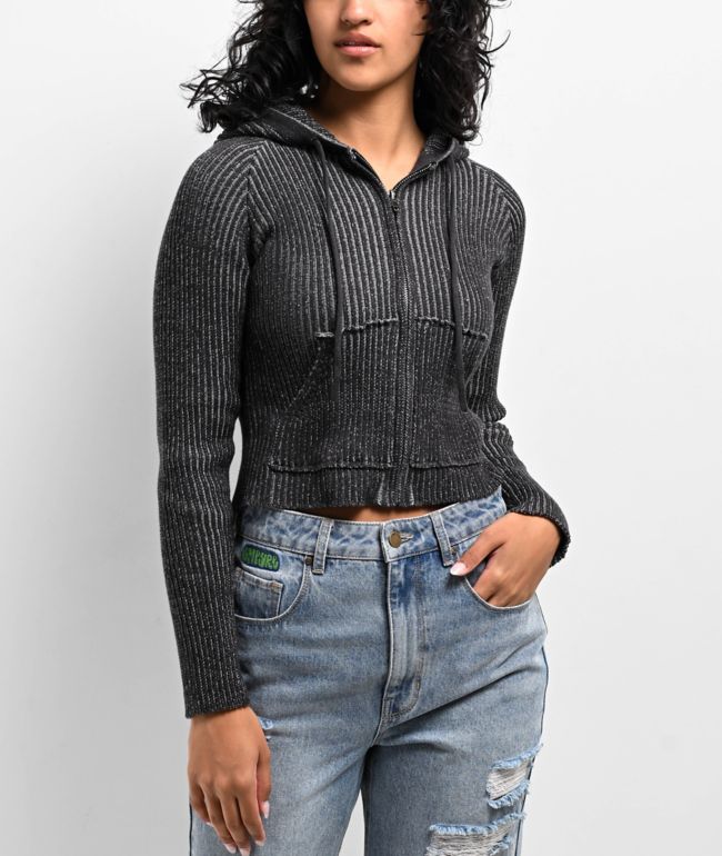Empyre Zippy Limestone Crop Zip Hoodie - thumbnail 2