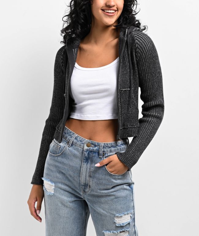 Empyre Zippy Limestone Crop Zip Hoodie