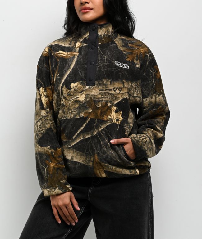 Empyre x Realtree EDGE Colors Black Quarter Button Up Fleece Jacket