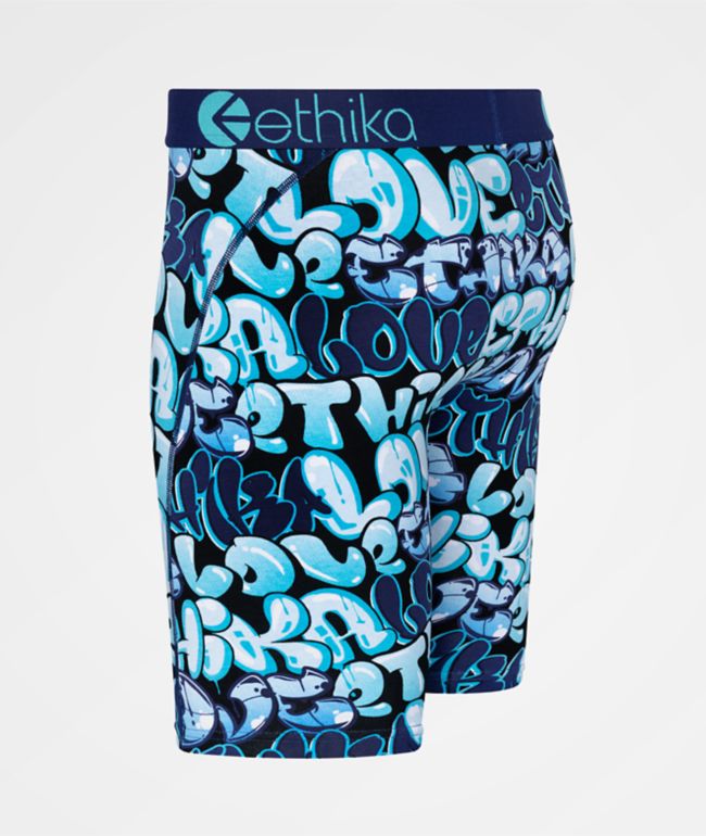 Ethika Kids' Love Fest Blue Boxer Briefs - thumbnail 3