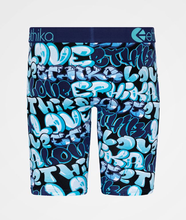 Ethika Kids' Love Fest Blue Boxer Briefs - thumbnail 2