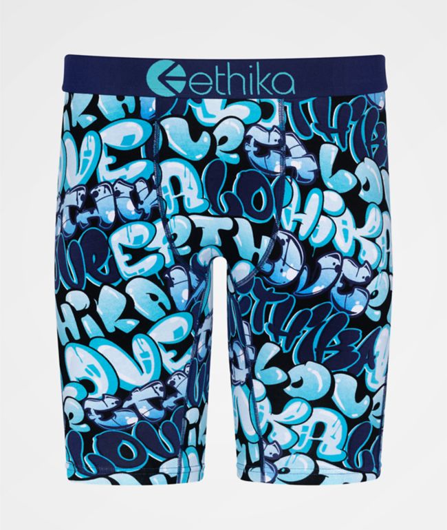 Ethika Kids' Love Fest Blue Boxer Briefs