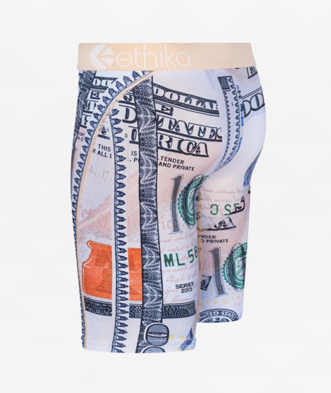 Ethika Kids Blue Hunnids Natural Boxer Briefs - thumbnail 3